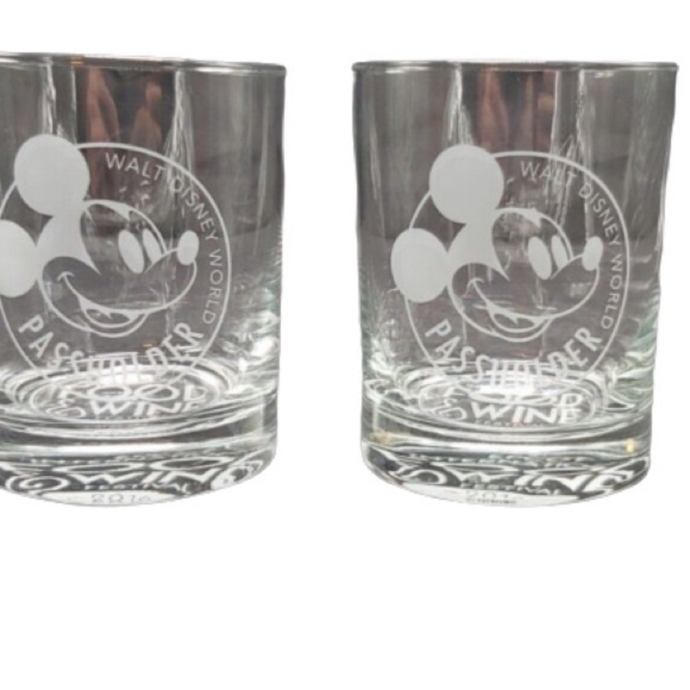 Walt Disney Mickey Food & Wine Festival 2016 Passholder Glasses X2 New